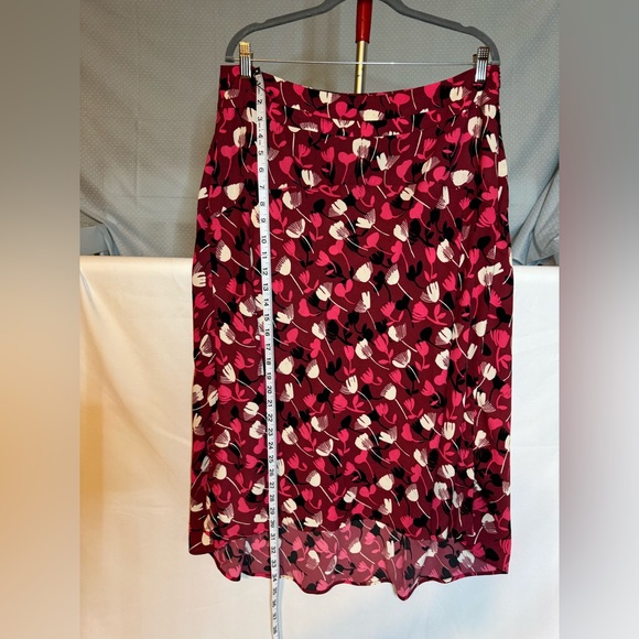 CAbi Pink and Black Floral A-Line Skirt - Picture 6 of 8